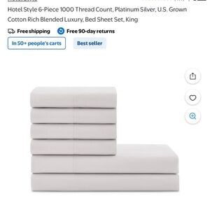 King size flat NEW arctic ice (light gray) still on cardboard-